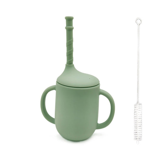 Tiny Treasures Silicone Baby Drinking Cup with Straw