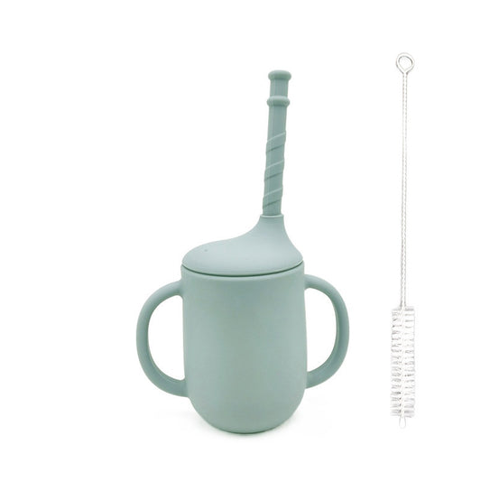 Tiny Treasures Silicone Baby Drinking Cup with Straw